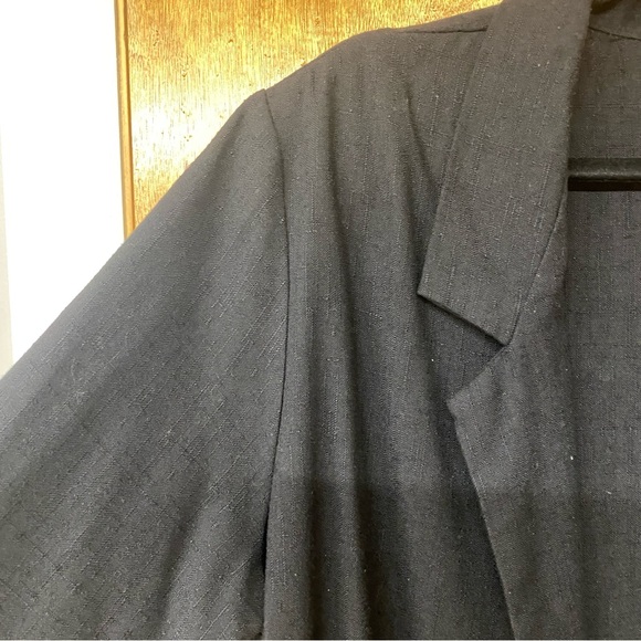 Vintage Aparenza Blazer Jacket Black w/ Pockets Office Simple Minimalist Staple - Picture 4 of 11